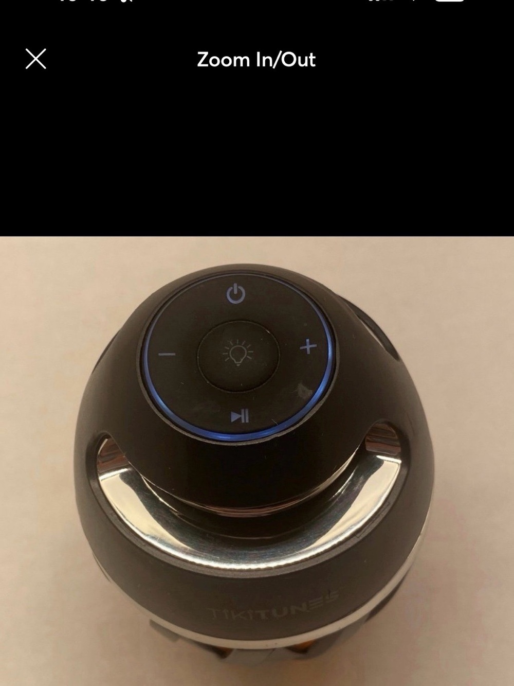 TikiTunes Black Bluetooth Flame Speaker with Amber LED Ambient Lighting - Picture 3 of 7